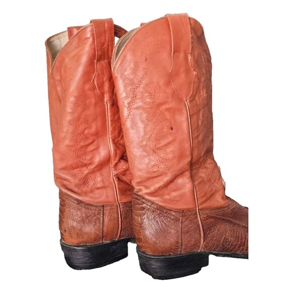 Circle G Made in Mexico Exotic Leather Cowboy Boots Size 9 1/2 - Picture 2 of 7